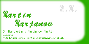 martin marjanov business card